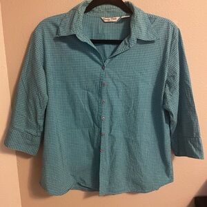 Women's Teal Button Down Shirt